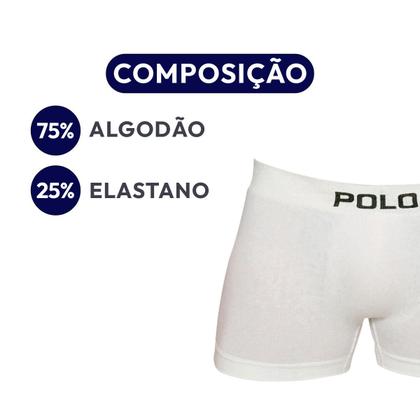 Imagem de Kit 10 Cuecas Box Sem Costura Algodão Masculina