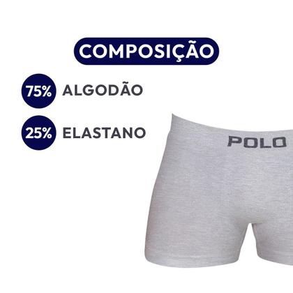 Imagem de Kit 10 Cuecas Box Sem Costura Algodão Masculina