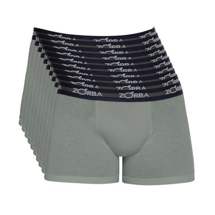 Imagem de Kit 10 Cuecas Boxer Box Zorba Max 702 Cós Elástico 100% Algodão