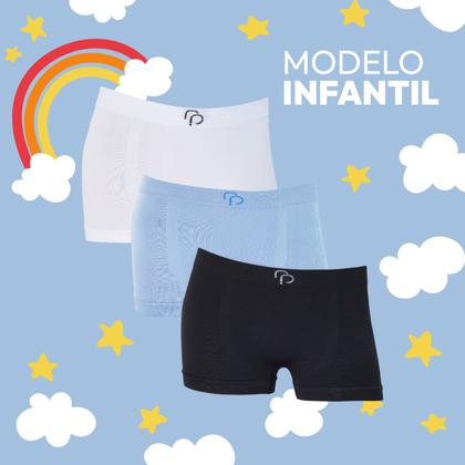 Imagem de Kit 10 Cuecas Boxer Infantil Sem Costura Rafa Parize Meninos Criança Microfibra Sortida