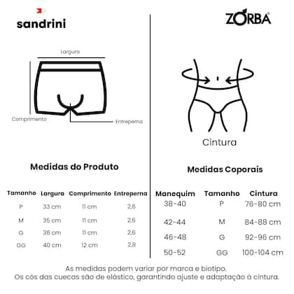 Imagem de Kit 10 Cuecas Boxer Masculina Zorba Algodão Sem Costura Adulto