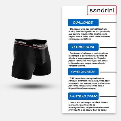 Imagem de Kit 10 Cuecas Boxer Plus Size Grande Cotton  Sandrini Confortável Original