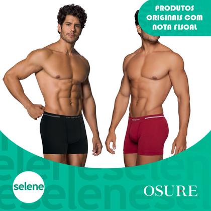 Imagem de Kit 10 Cuecas Boxer Selene Masculina Microfibra Box Sem Costura Atacado Original