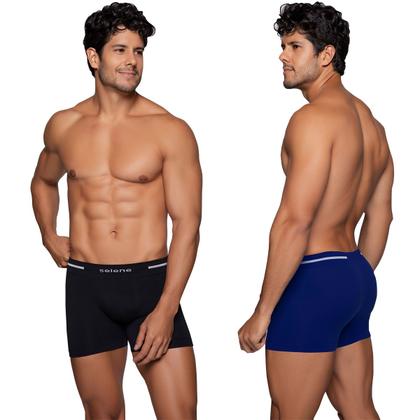 Imagem de Kit 10 Cuecas Boxer Selene Masculina Microfibra Box Sem Costura Atacado Original