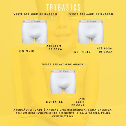 Imagem de Kit 10 Cuecas Boxers Infantil Box Algodão Cotton Conforto