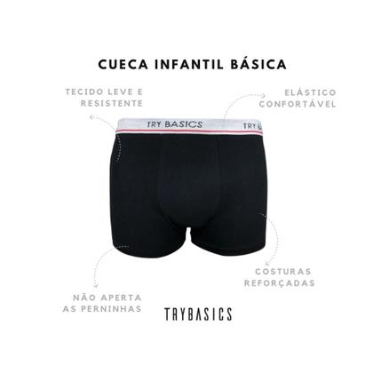 Imagem de Kit 10 Cuecas Boxers Infantil Box Algodão Cotton Conforto