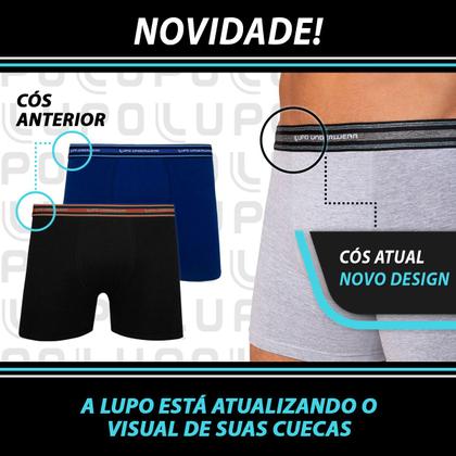 Imagem de Kit 10 Cuecas Lupo Original Boxer Em Algodão Box Masculina Cotton Adulto Atacado Confortável 523