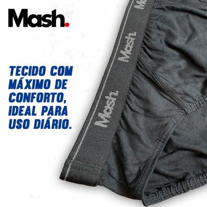 Imagem de Kit 10 Cuecas Mash Slip Tradicional Cueca Confortável Masculina Em Algodão Adulto Atacado Original
