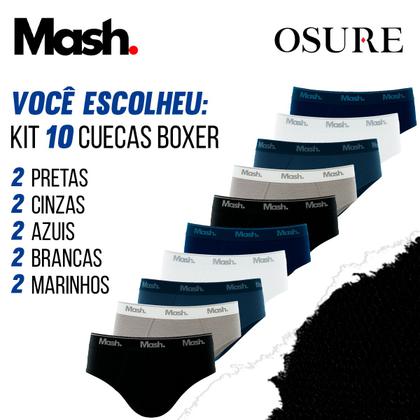 Imagem de Kit 10 Cuecas Mash Slip Tradicional Cueca Confortável Masculina Em Algodão Adulto Atacado Original
