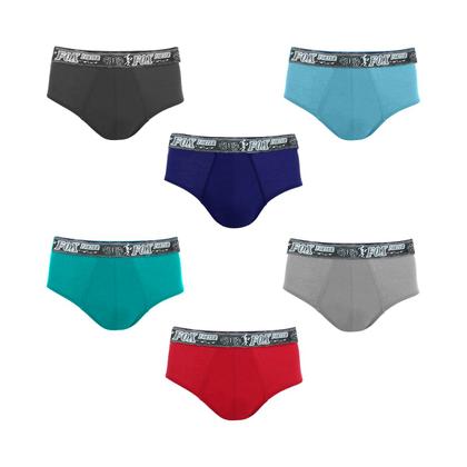 Imagem de Kit 10 Cuecas Slip 100% Algodão Cueca Adulto Masculina