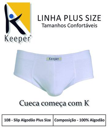 Imagem de Kit 10 cuecas slip de algodão tamanhos grandes 54 ao 64 plus size