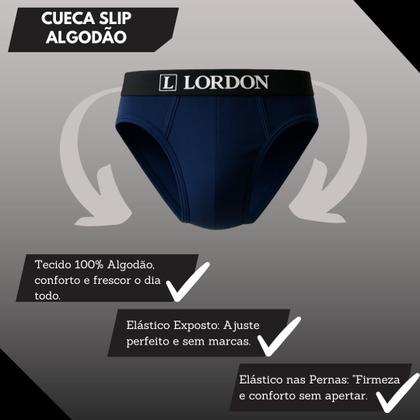 Imagem de Kit 10 Cuecas Tradicional Slip Plus Size Masculino Algodão Elástico Exposto