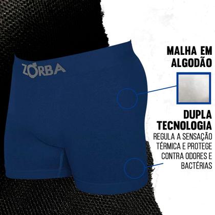 Imagem de Kit 10 Cuecas Zorba Boxer Algodão Box Elástico Sem Costura Cueca Masculina Confortável Seamless 781