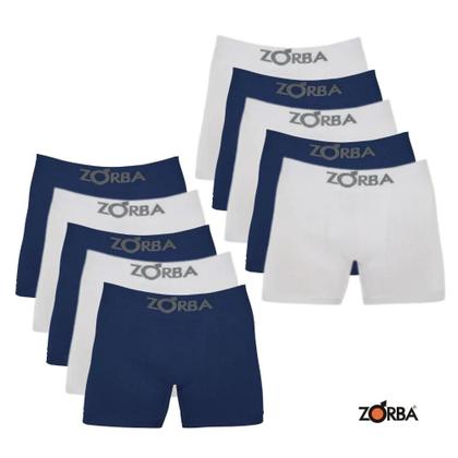Imagem de Kit 10 Cuecas Zorba Sem Costura Em Algodão Cotton Modelo Boxer Box Algodão
