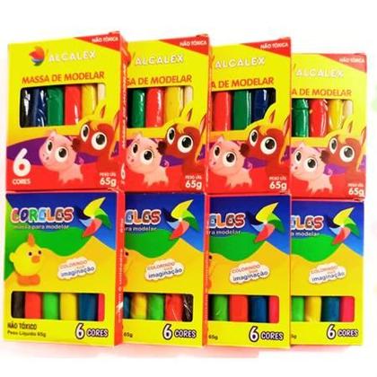 Imagem de Kit 10 cx Massinha De Modelar 30 Forminhas Cortador Moldes Festa Aniversario Lembrancinha Dino