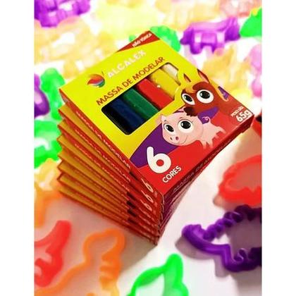 Imagem de Kit 10 cx Massinha De Modelar 30 Forminhas Cortador Moldes Festa Aniversario Lembrancinha Dino