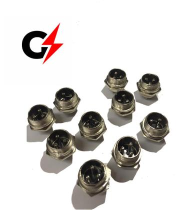 Imagem de Kit 10 De Conector Macho/mike Para Painel 3 Vias