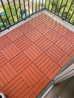 Imagem de KIT 10 DECK MODULAR ANTIDERRAPANTE PLASTICO 30x30 PISCINA VARANDA JARDIM SACADA BOX CHUVEIRO
