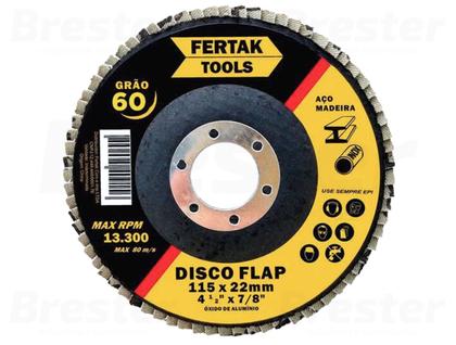 Imagem de Kit 10 Disco De Desbaste Tipo Flap 4-1/2" 115mm Fertak 