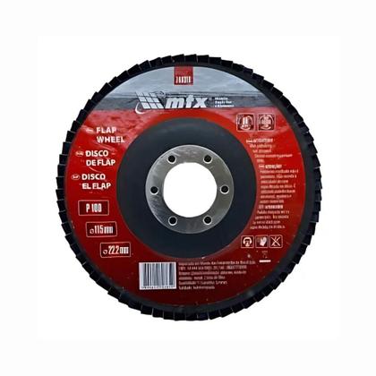 Imagem de Kit 10 Discos De Lixa Flap 4.1/2 Desbaste Lixadeira Grão 100