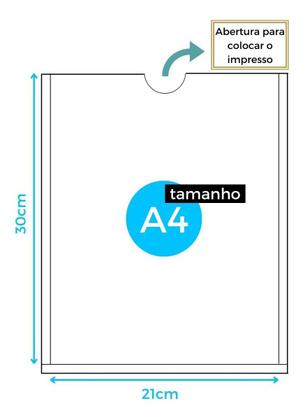 Imagem de KIT 10 Display A4 Acrílico Parede 30x21cm Com Dupla Face