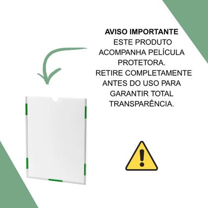 Imagem de KIT 10 Display A4 Acrílico Parede 30x21cm Com Dupla Face