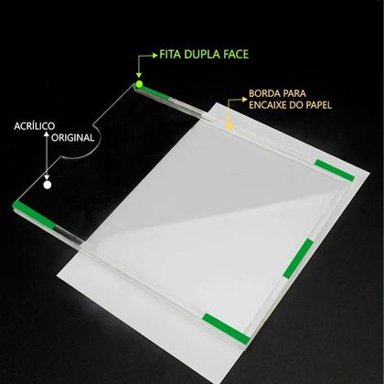 Imagem de KIT 10 Display A4 Acrílico Parede 30x21cm Com Dupla Face