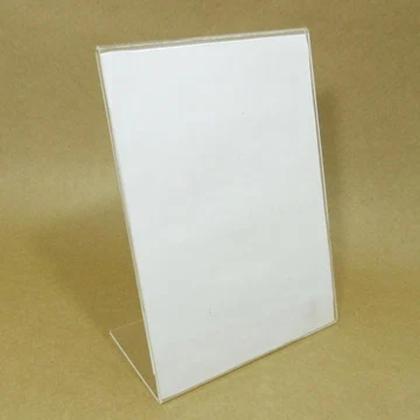Imagem de Kit 10 Display Acrilico L Tamanho 10x15cm A6 Cardápio Mesa