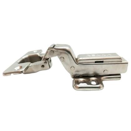 Imagem de Kit 10 Dobradiça Super Curva Inox Amortecedor Click Móveis