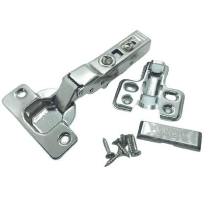 Imagem de Kit 10 Dobradiças Curva Inox  Amortecedor Click Móveis