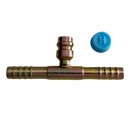 Imagem de Kit 10 Emendas Ar Cond Reta 8mm 10mm Com Ventil R134a Aço