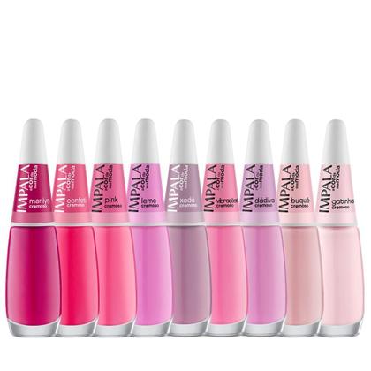 Imagem de Kit 10 Esmaltes Sortidos Atacado Manicures Coleção A Sua Moda Impala