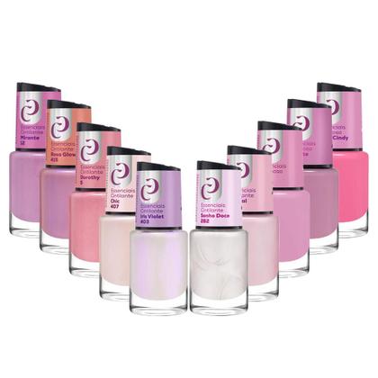 Imagem de Kit 10 Esmaltes Sortidos Manicure Atacado 10ml Cora