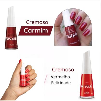 Imagem de Kit 10 Esmaltes Vermelho Risqué - OS MAIS VENDIDOS