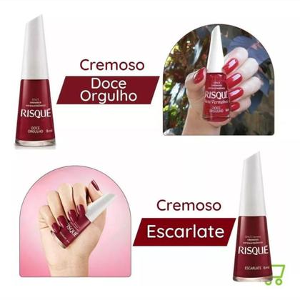 Imagem de Kit 10 Esmaltes Vermelho Risqué - OS MAIS VENDIDOS