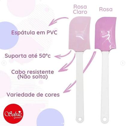 Imagem de Kit 10 Espátula PVC Confeitaria Solrac Confeitaria Cozinha