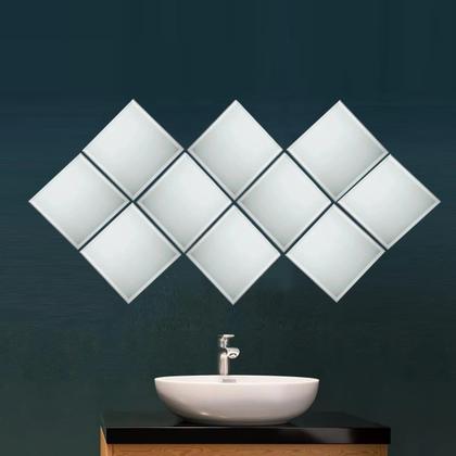 Imagem de Kit 10 Espelho Bisotê 20X20 Decorativo Lapidado Pequeno Casa