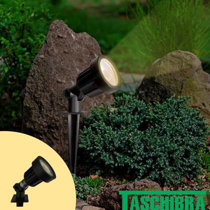 Imagem de Kit 10 Espeto Luminaria Para Jardim Cob Led 5w Branco Quente