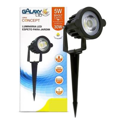 Imagem de Kit 10 Espetos Jardim 5W 6500k B Frio IP65 Bivolt - Galaxy