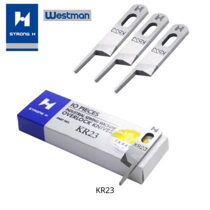 Imagem de Kit 10 Facas Superiores Strong H Para Maquinas De Costura Overloque - KR23