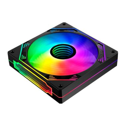 Imagem de Kit 10 Fans Hayom RGB 120mm C/Controladora Preto - FC1308