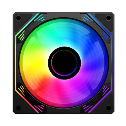 Imagem de Kit 10 Fans Hayom RGB 120mm C/Controladora Preto - FC1308