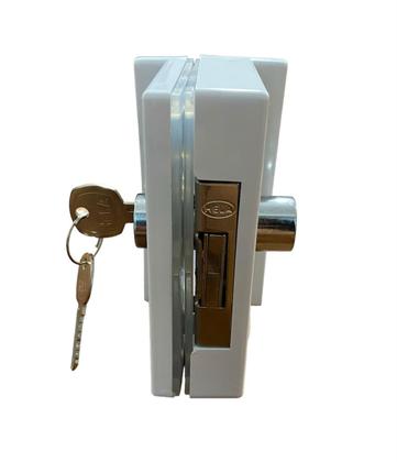 Imagem de Kit 10  Fechadura 3530 com Contra Fechadura 3206 para Porta de Vidro de Correr Vidro Alvenaria  Polímero com Pintura Eletrostática