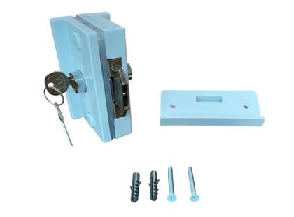 Imagem de Kit 10  Fechadura 3530 com Contra Fechadura 3206 para Porta de Vidro de Correr Vidro Alvenaria  Polímero com Pintura Eletrostática