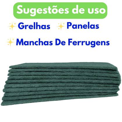 Imagem de Kit 10 Fibras LT Verde Plus Premium Para Limpeza Geral Leve