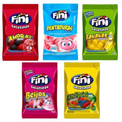 Imagem de Kit 10 Fini Bala De Gelatina Sabores Sortidos FINI Festa Guloseimas