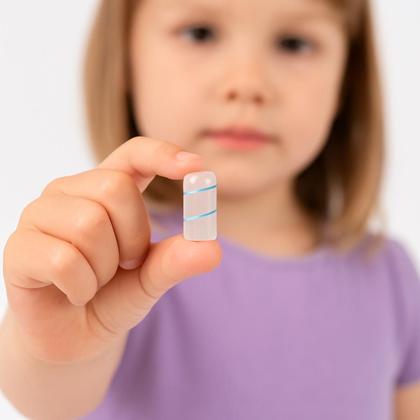 Imagem de Kit 10 Firmas Lisas 22Mm Erê Rosa Transparente E Azul Murano