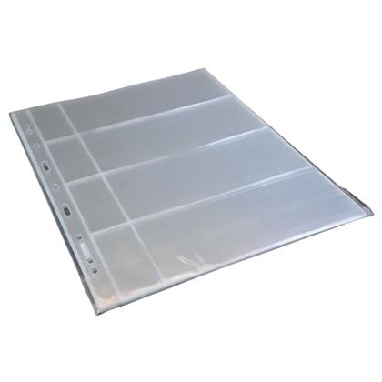 Imagem de Kit 10 Folhas Cédulas Acetato 4 Div 32x24cm com porta etiquetas