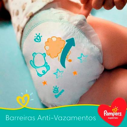 Imagem de Kit 10 Fraldas Pampers Supersec Pacotão M - 300 Tiras