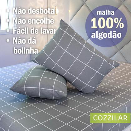 Imagem de Kit 10 Fronha Avulsa Malha Estampada 100% Algodão Com Zíper